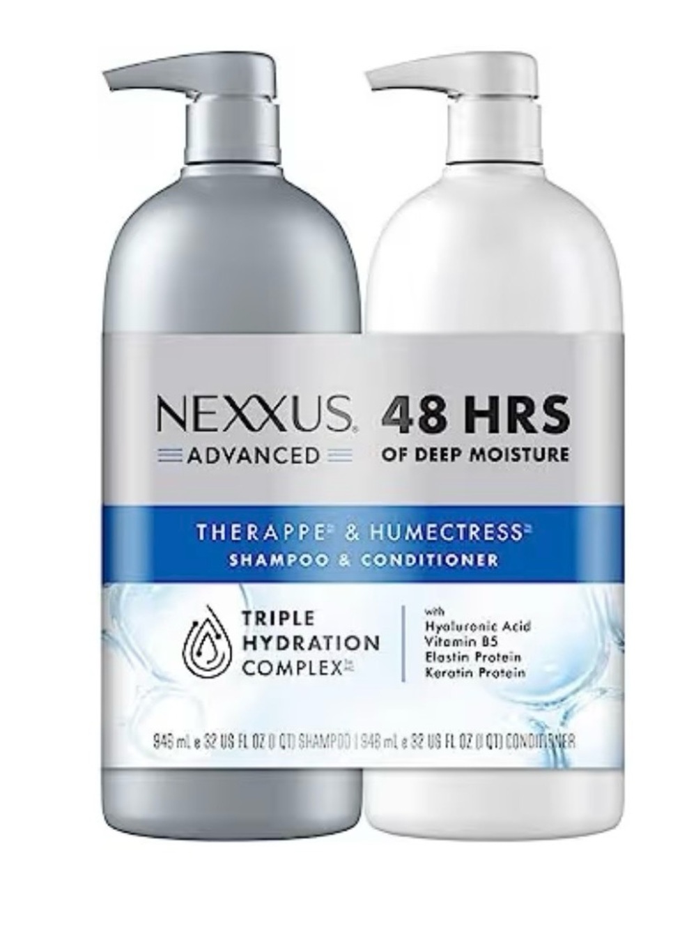 Nexxus Advanced Hydration Therappe Shampoo & Humectress Conditioner Set, 32oz ea